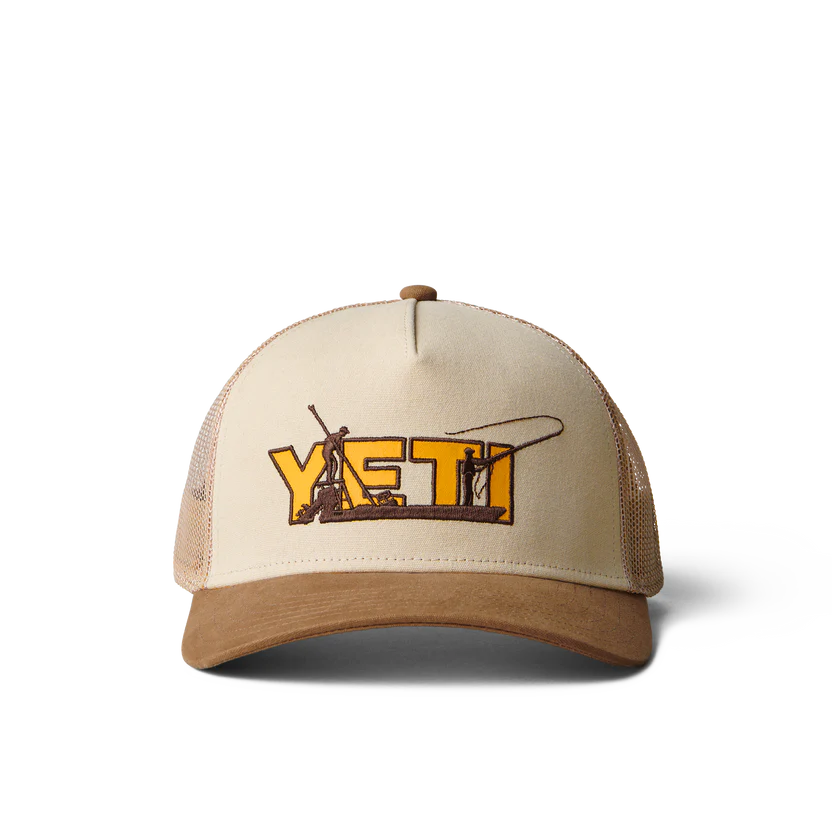 Skiff Trucker Hat  Yeti Khaki/Alpine Yellow  