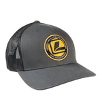 Connecting Gold Cap, Charcoal/Black variable Loop Headwear   