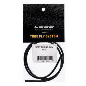 LOOP - Soft Tubing (3mm) Fly Tying Loop Fly Tying Black  