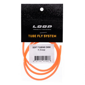 LOOP - Soft Tubing (3mm) Fly Tying Loop Fly Tying Fl.Orange  
