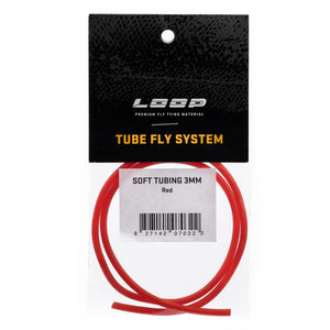 LOOP - Soft Tubing (3mm) Fly Tying Loop Fly Tying Red  