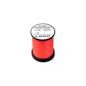 Classic Waxed Thread 8/0 Variable Loop Fly Tying Fluoro Red  