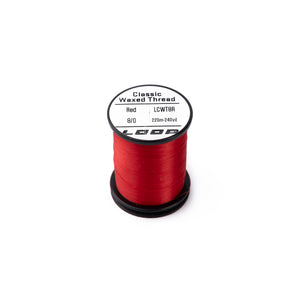 Classic Waxed Thread 8/0 Variable Loop Fly Tying Red  