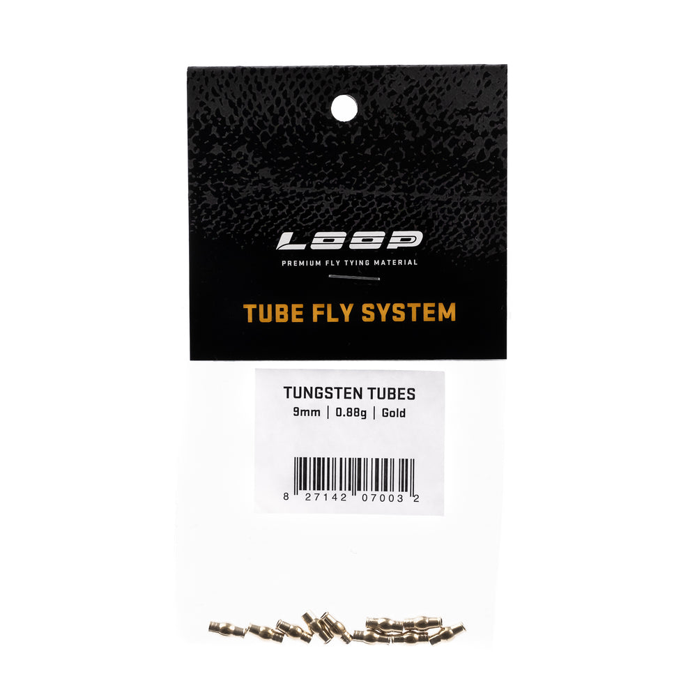 LOOP - Tungsten Tubes tungsten tubes Loop Fly Tying 9mm Gold 