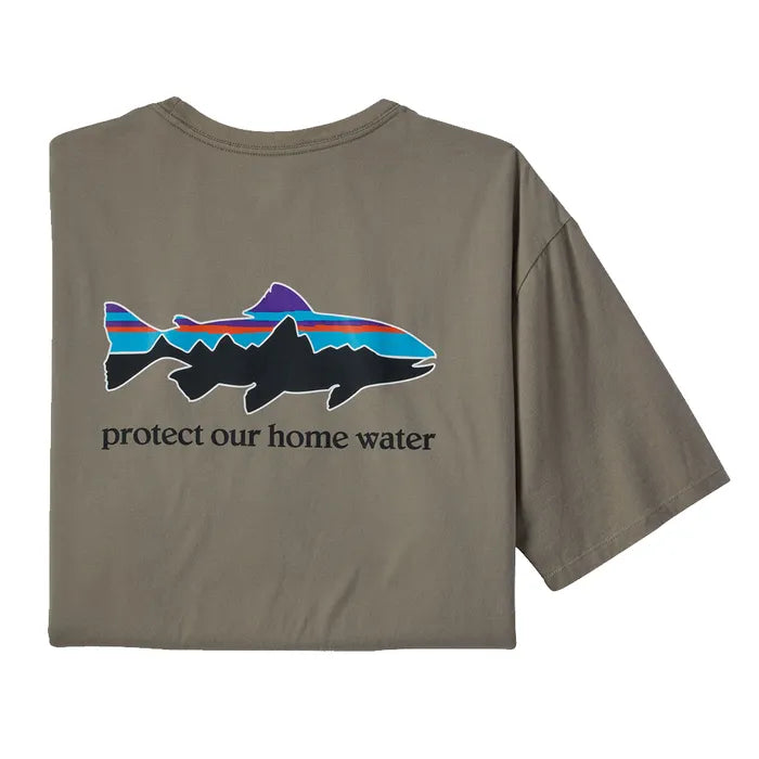 Home Water Trout Organic T­-Shirt variable Patagonia Garden green XS 