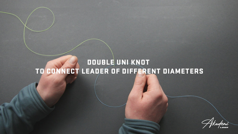HOW TO - Tie the double uni knot attaching two leaders of different diameters