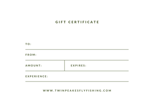 TwinPeakes | GIFT CARD | Voucher voucher Twinpeakesflyfishing   