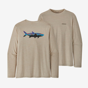 Men's Long-Sleeved Capilene Cool Daily Fish Graphic Shirt patagonia Patagonia S Pumice X-Dye 