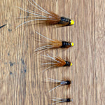 Black Frances Tungsten Cone flies Shadow Flies   