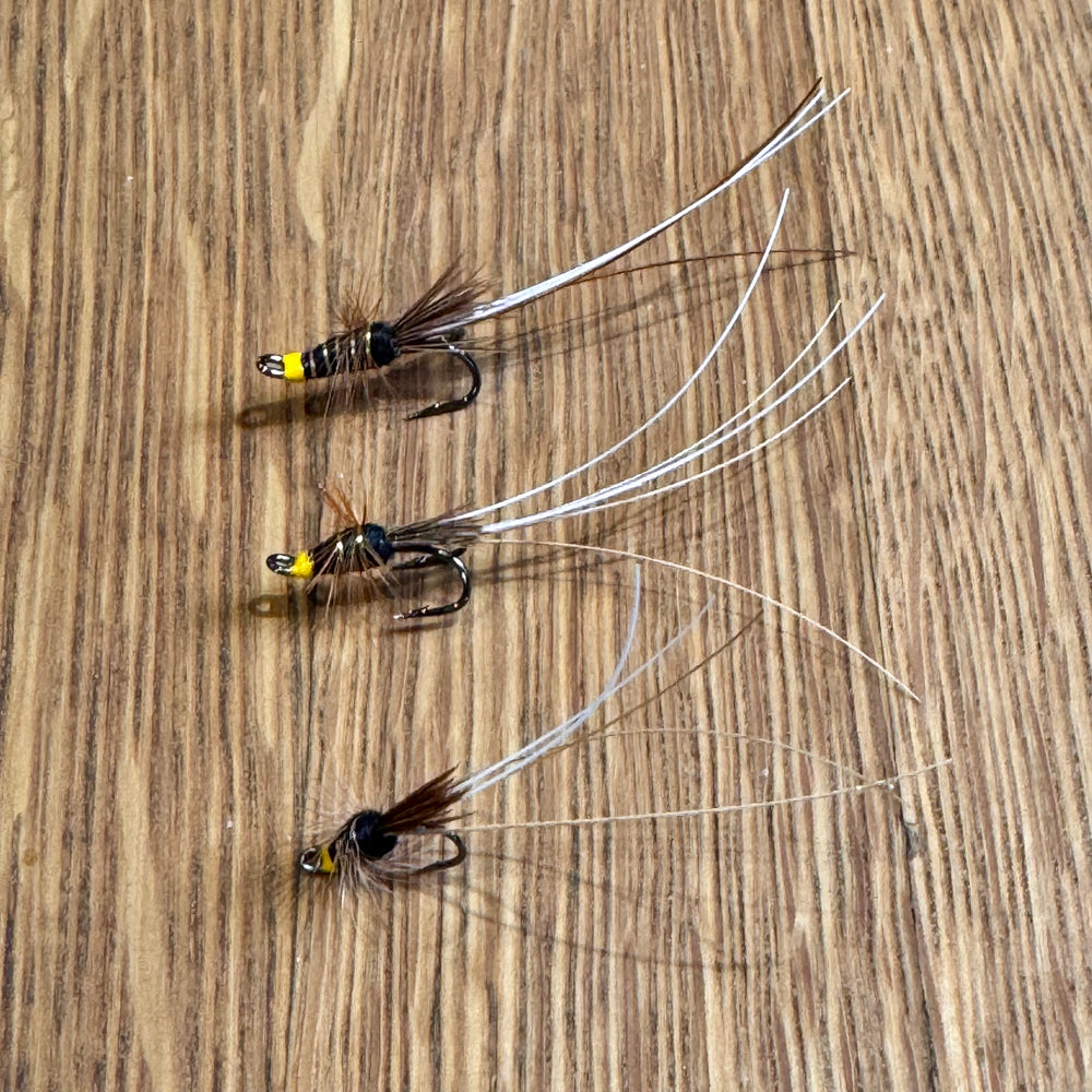 Black Frances Double - Black Hook flies Shadow Flies   