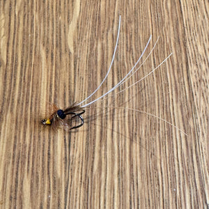 Black Frances Double - Black Hook flies Shadow Flies 12 Black Nickel hook 