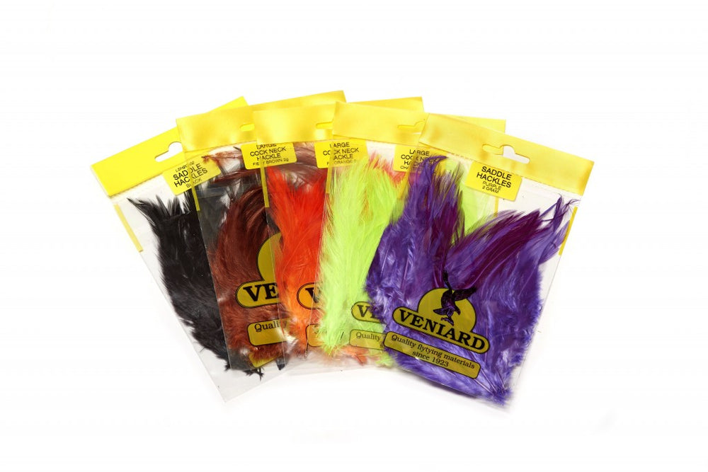 Loose Cock Saddle Hackle Large 2 gram Fly Tying Veniards Black