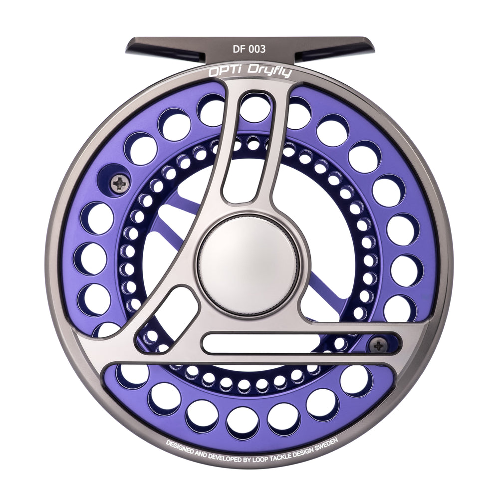Opti reel - Colours of the wild - Twilight Violet reel LOOP Tackle #5 Opti Dryfly