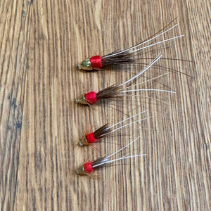 Red Frances Tungsten Cone flies Shadow Flies   