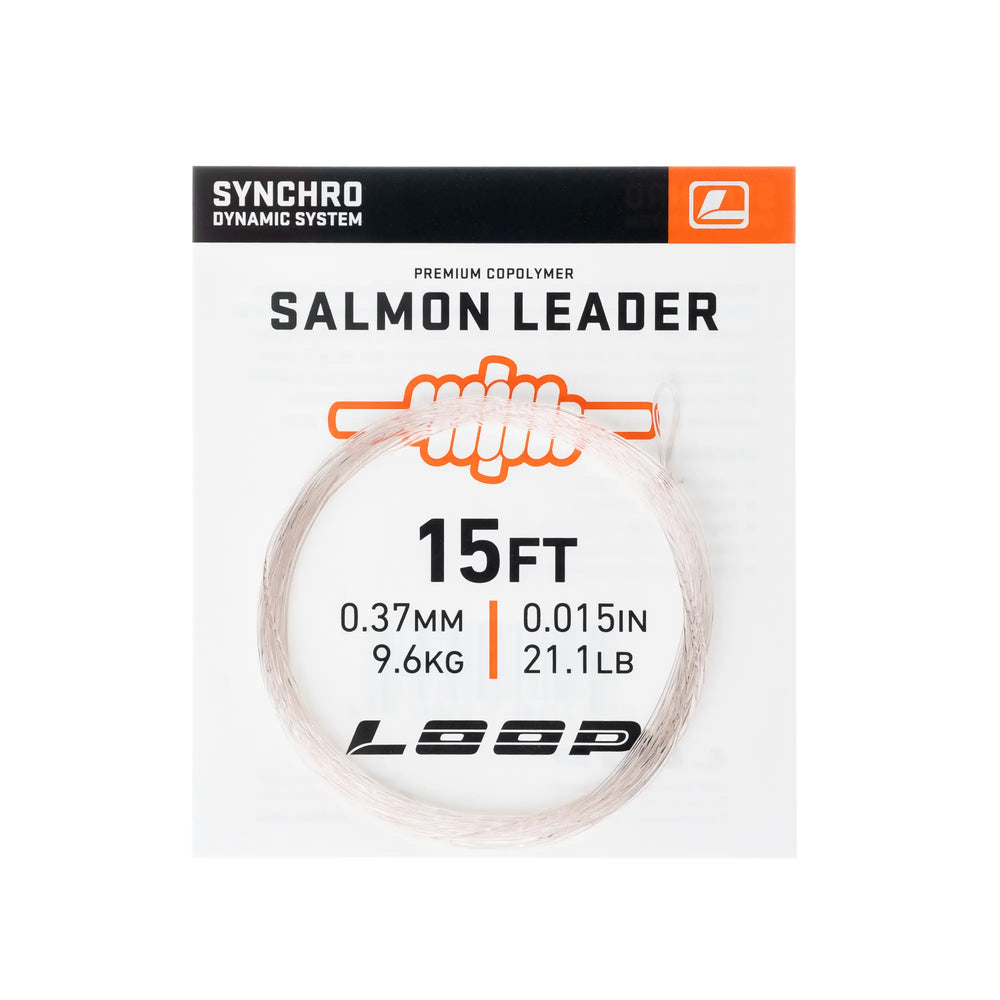 Synchro Salmon Leader Leader LOOP Tackle 15' 0.37mm
