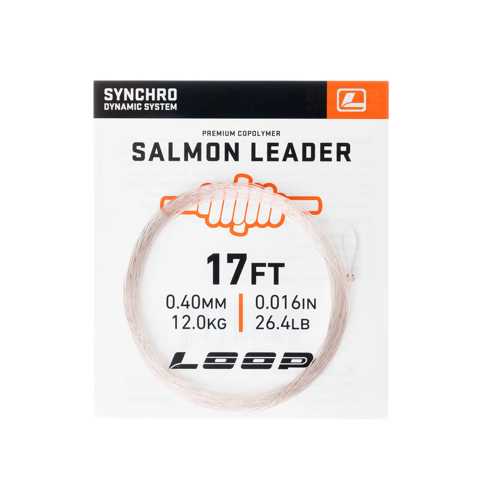 Synchro Salmon Leader Leader LOOP Tackle 17' 0.40mm