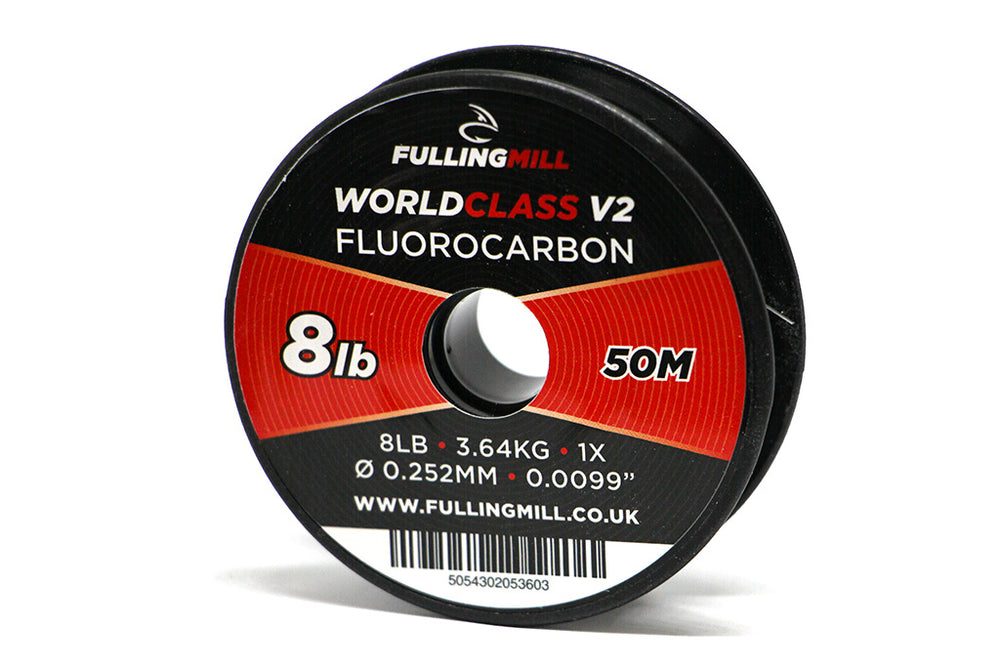 WORLD CLASS V2 FLUOROCARBON 8lb Leader Fulling mill   