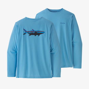 Men's Long-Sleeved Capilene® Cool Daily Fish Graphic Shirt T-shirt Patagonia S Lago Blue 