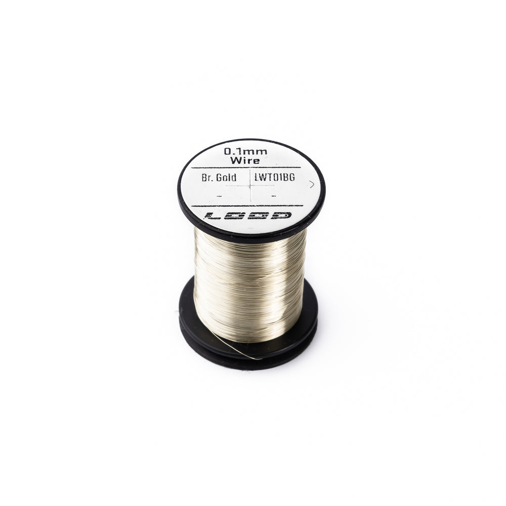 Gold fly tying wire rib 0.1mm