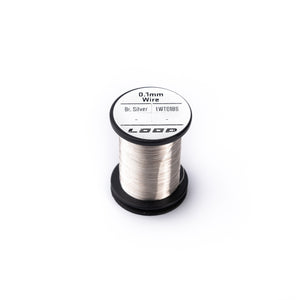 
            
                Load image into Gallery viewer, Silver Fly tying wire rib. 0.1mm
            
        