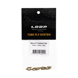 LOOP - Bullet Connected bullet tubes Loop Fly Tying 10mm Gold 