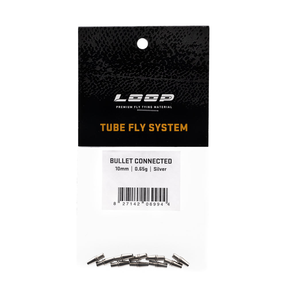 LOOP - Bullet Connected bullet tubes Loop Fly Tying 10mm Silver 