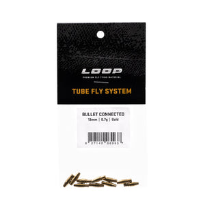 LOOP - Bullet Connected bullet tubes Loop Fly Tying 13mm Gold 