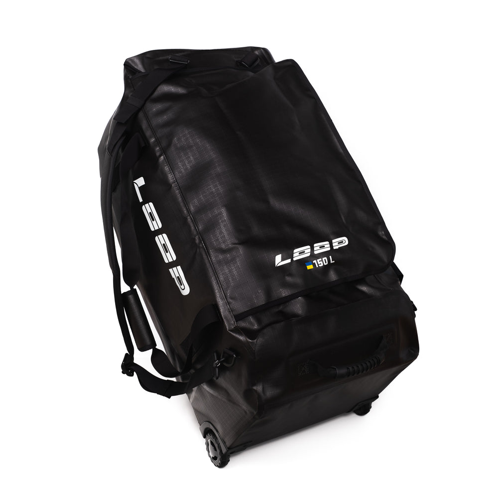Dry Travel Wheelbag 150L, Black simple Loop Bags   